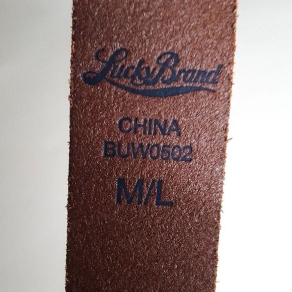Lucky Brand Leather Belt size M/L 51" Long - Picture 8 of 11